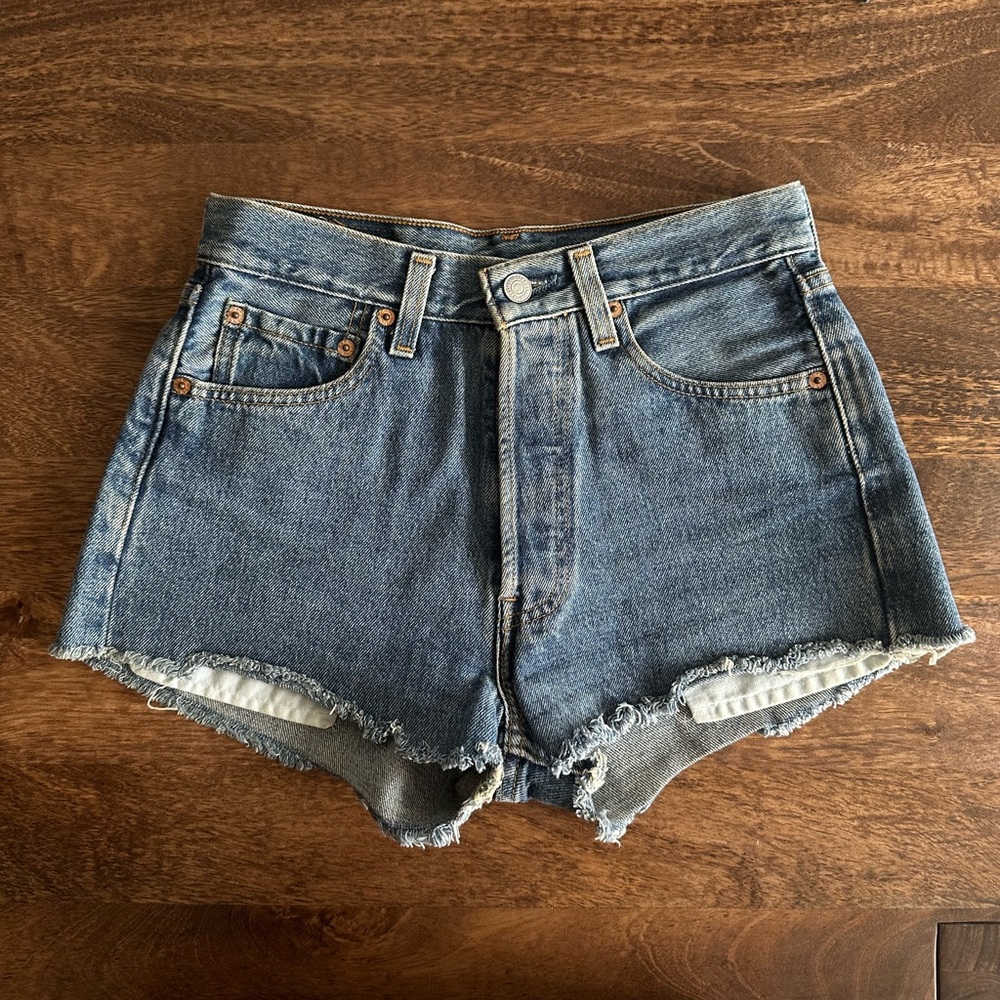 Short Levis 501 blue denim